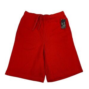 Ideology Mens Solid Fleece Drawstring Sweat Shorts Red S